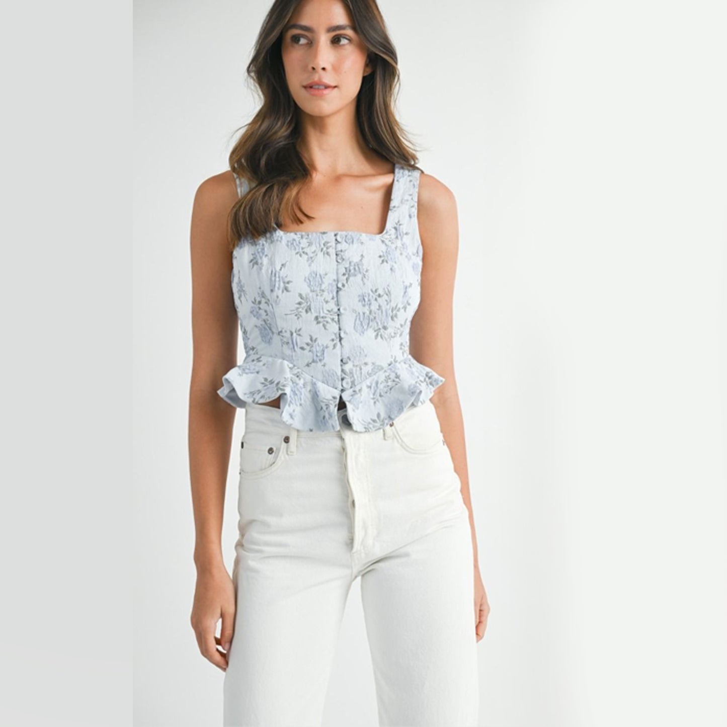 Blue Bloom Top